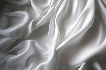 Fototapeta na wymiar White Fabric Ripple
