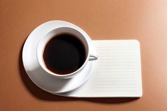 coffee and a  notebook art painting made with Generative AI technology
