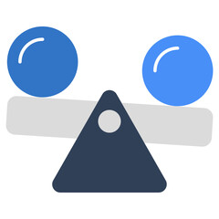 A unique design icon of seesaw 