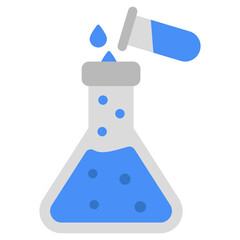 An editable design icon of chemical flask, experiment vector 