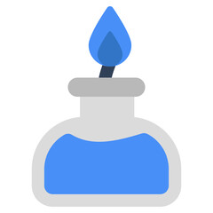 Conceptual flat design icon of bunsen burner 