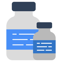 A unique design icon of drugs bottles