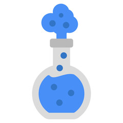 An editable design icon of chemical reaction