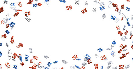 3d golden 25 years anniversary celebration with star background