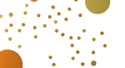 Golden confetti falling down isolated on transparent background.
