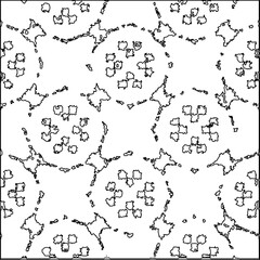 Texture with figures from lines.Abstract grunge background. Black and white pattern for web page, textures, card, poster, fabric, textile. Monochrome graphic repeating design. 