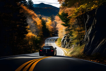 car driving on the road