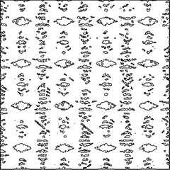 Texture with figures from lines.Abstract grunge background. Black and white pattern for web page, textures, card, poster, fabric, textile. Monochrome graphic repeating design. 