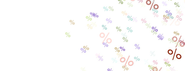 3d Sales icons floating in the air 3D rendering