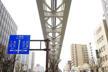 Kitakyushu Monorail in Fukuoka, Japan - 日本 福岡 北九州高速鉄道 小倉線...