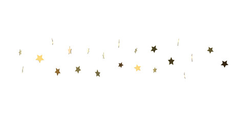 XMAS Stars - stars. Confetti celebration, Falling golden abstract decoration for party, birthday celebrate,