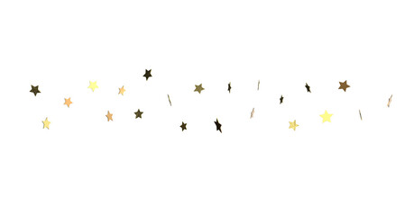 XMAS Stars - stars. Confetti celebration, Falling golden abstract decoration for party, birthday celebrate,