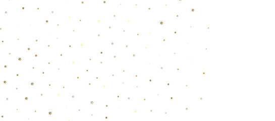 XMAS A gray whirlwind of golden snowflakes and stars. New