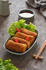 risolle, risol ragout are pastry containing vegetables ragout, and deep fried after being coated in breadcrumbs and beaten with egg