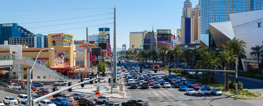 Las Vegas strip sot in April 2023