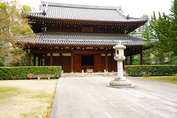 Fototapeta premium Sotenji Temple, Hakata Old Town Area in Fukuoka, Japan - 日本 福岡 博多旧市街エリア 承天寺