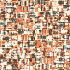 Beige, Gray and Orange Watercolor Stains Textured Pattern