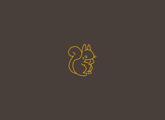 background with mark symbol logo squirrel animal