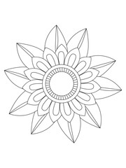 Flower mandala illustration. Oriental pattern, vintage decorative elements. Mandala Coloring Pages. Mandala Coloring Book. Seamless vector
