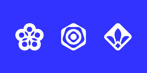 Best collection of Flower vector icon, logo template illustration in trendy style. Suitable for many uses.