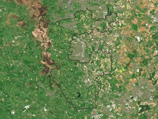 North East Derbyshire, England - Great Britain. Low-res satellite. No legend