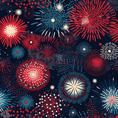 fireworks seamless pattern
