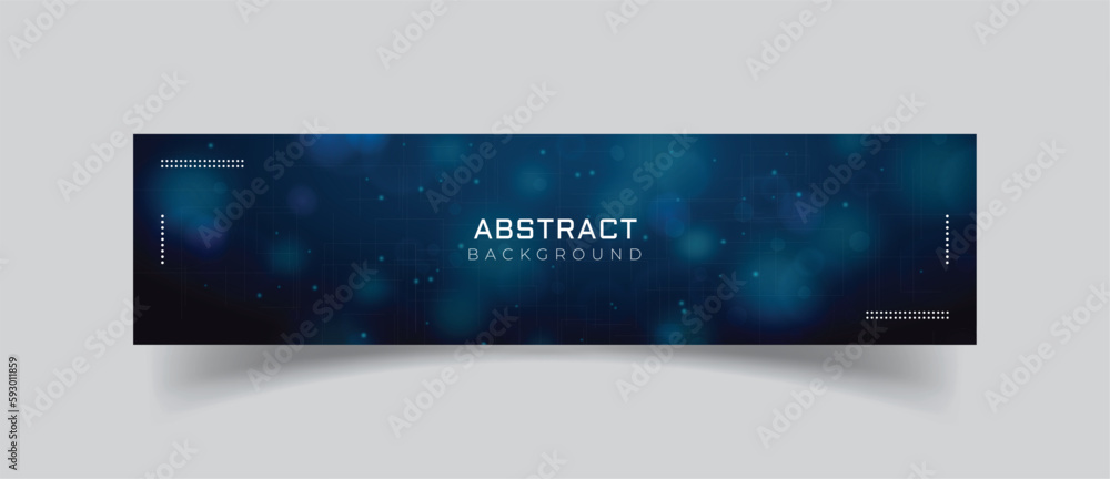 Sticker linkedin banner abstract background with bubbles