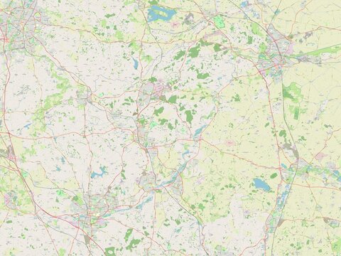 North Northamptonshire, England - Great Britain. OSM. No legend