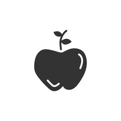 Hand drawn apple vector icon. Apple flat sign design. Apple symbol pictogram. UX UI icon