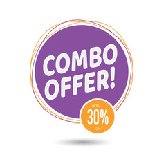 Combo Offer vector, icon and badge design
