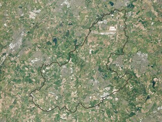 North West Leicestershire, England - Great Britain. High-res satellite. No legend