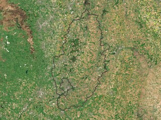 Nottinghamshire, England - Great Britain. Low-res satellite. No legend