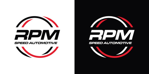 Speed rpm logo design for automotive company