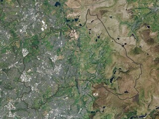Oldham, England - Great Britain. High-res satellite. No legend