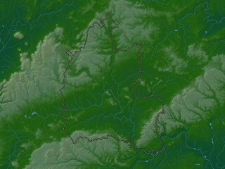 Oxfordshire, England - Great Britain. Physical. No legend