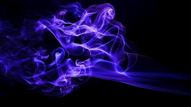 blue smoke on black background, abstract background