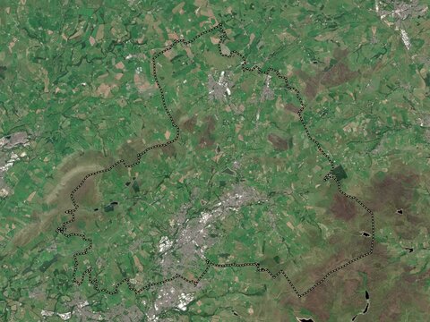 Pendle, England - Great Britain. Low-res satellite. No legend