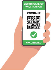 Health passport mobile app for travel and control vaccinated.