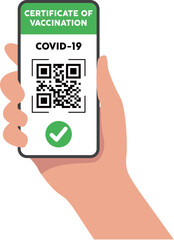 Health passport mobile app for travel and control vaccinated.