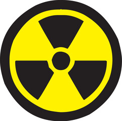 Fototapeta premium Radioactive icon nuclear symbol