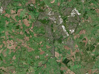 Redditch, England - Great Britain. Low-res satellite. No legend