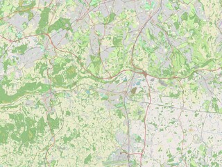 Reigate and Banstead, England - Great Britain. OSM. No legend