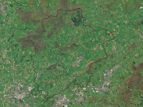 Ribble Valley, England - Great Britain. Low-res satellite. No legend