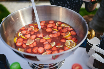 alcohol punch in bowl