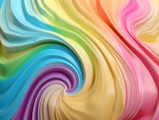 Colorful velvet cream texture background. Closeup view.