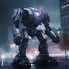 robot in the city