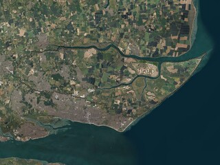 Rochford, England - Great Britain. High-res satellite. No legend