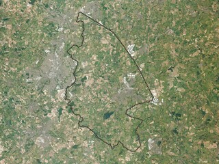 Rugby, England - Great Britain. High-res satellite. No legend