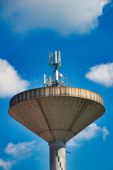 Water tank tower with communication points. Czech Republic.