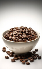 Fototapeta premium Coffeebeans on a white background